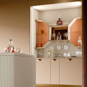 Solviera Luxury <b>Bar</b> Cabinet Elegant Home Liquor Cabinet with Wine Rack Storage - Product Image 1