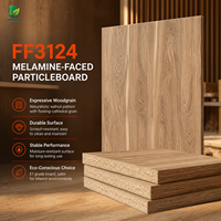 Panneau de particules MFC Jinbase FF3124 Chêne Classique 18mm, finition E0, première qualité, 3 couches, découpé sur mesure pour mobilier d'hôtel et de bureau