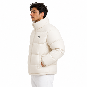 Lightweight Puffer <b>Jacket</b> Stand Collar Full Zip Quilted Winter Casual Outerwear Insulated Waterproof Style Puffer Men's <b>Jackets</b> - Product Image 4