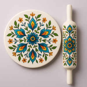 Rouleau à pâtisserie écologique Chakla Belan en marbre, bois et métal pour la pâtisserie au meilleur prix - Product Image 4