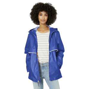 Chaqueta Impermeable con Capucha para Mujer, Dorada, Manga Larga, Corte Holgado, Cierre Frontal con Cremallera, Ropa de Primavera para Exteriores - Product Image 4