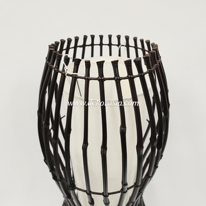 Handmade Bamboo Floor Lamp Set Black Color Eco Friendly <b>Standing</b> Light for Living Room Bedroom Hotel Interior Decor - Product Image 5