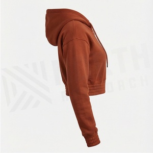 Sweat-shirt à capuche anti-boulochage respirant pour femme, style streetwear, vêtement de détente, couleur personnalisable, vente en gros - Product Image 3