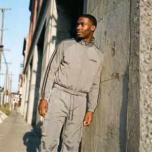 Ensemble de survêtement pour homme, veste coupe-vent en nylon, lavage à l'acide, réfléchissant, deux pièces, pantalon cargo pour homme, streetwear, respirant - Product Image 2