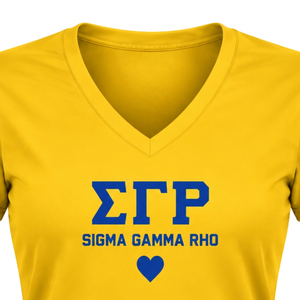 Camiseta de Entrenamiento para Mujeres de la Hermandad Griega Sigma Gamma Rho, Personalizada con Cuello en V, Deportiva, de Manga Corta, para Fitness, Venta al Por Mayor - Product Image 3
