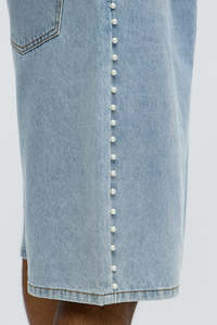 Nuevos pantalones cortos de mezclilla holgados y extragrandes de algodón 100% con lavado vintage personalizado para hombre, colección verano 2026 - Product Image 3