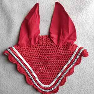 Voile anti-mouches pour cheval de qualité supérieure, bonnet d'oreille en crochet personnalisé pour l'équitation - Product Image 2