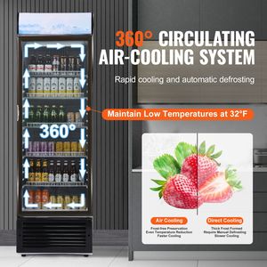 Congelatore e Frigorifero Commerciale da 420L (14,8 Cu.Ft) con Porta in Vetro per Bevande - Product Image 5