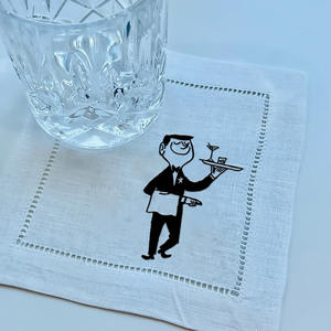 Sous-verres et serviettes personnalisés 100 % lin, brodés, réutilisables, avec monogramme ou logo, cadeau idéal pour hôte de fête de Noël ou mariée - Product Image 5