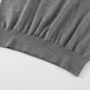 Suéter de Cuello Redondo para Hombre, 100% Algodón Melange, Antiarrugas, Logotipo Frontal, Otoño Invierno, Personalizado OEM, Venta al Por Mayor, Alta Calidad, Nuevo - Product Image 6