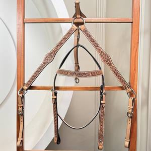 Juego de tachuelas de cuero con herramientas manuales personalizadas y cuello de pecho, juego de tachuelas de caballo occidental para vaquero, Rodeo, sendero, equitación y equipo ecuestre - Product Image 4