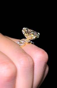 Luxury Oval Cut Moissanite Engagement <b>Ring</b> Set <b>925</b> <b>Silver</b> Gold Plated Prong Setting Women Bridal Wedding Jewelry GRA Certified - Product Image 6