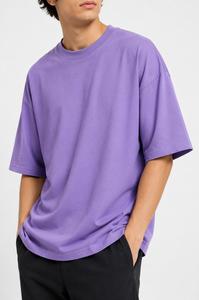 Camiseta de algodón lisa de 260 g para hombre, de cuello redondo, manga corta, estilo casual, color liso, ecológica, de moda, talla grande - Product Image 4