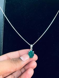 Wholesale AAA Quality Best price <b>Necklace</b> for Women Terdrop Shape Green Zaid Anniversary <b>Necklace</b> With Snake <b>Chain</b> - Product Image 4