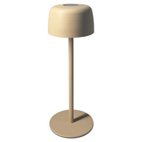 Lampe de table portable à LED sans fil rechargeable au design moderne en ABS pour hôtel, couleur rouge, commande tactile et intensité réglable