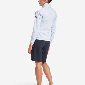 Black Short Sleeve Zip-Up Sport <b>Jacket</b> With Stand Collar And <b>White</b> Shoulder Panels Breathable Polyester <b>Summer</b> Wear - Product Image 4