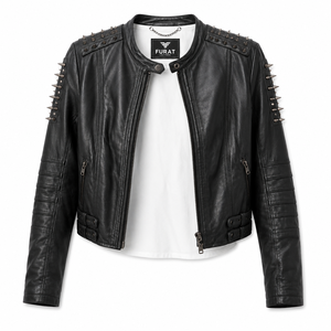 Chaqueta de Cuero Negra a la Moda para Hombre |   Fabricante OEM de Cuero Casual Transpirable y Resistente al Viento de Alta Calidad - Product Image 1