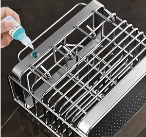 OEM/ODM Vietnam Wall Mounted Stainless Steel Chopstick Holder Single Tier Waterproof <b>Kitchen</b> <b>Storage</b> Rack - Product Image 4
