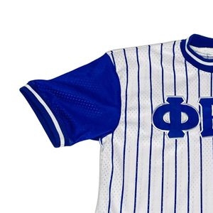 Maillot de baseball à rayures Phi Beta Sigma pour hommes – Coupe confortable, qualité supérieure, vêtements de fraternité grecque, tenue athlétique décontractée - Product Image 5