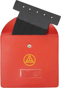 Masonic Royal Arch Gold Pocket Jewel Holder Red Leather (<b>Medium</b>) – Freemason Jewelry <b>Case</b> - Product Image 2