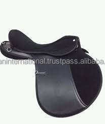 Sillín de resistencia de caballo de alta calidad de cuero genuino Sillín de resistencia sintético marrón y negro - Product Image 4