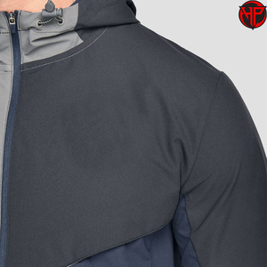 Chaqueta cortavientos de nailon personalizada para hombre, talla grande, con forro de malla, mangas raglán de poliéster para exteriores, con capucha, para hombre - Product Image 4