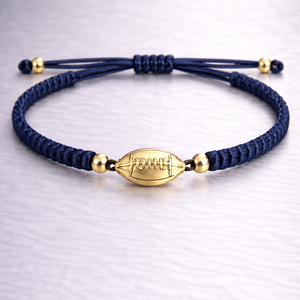 Regalos de recuerdo al por mayor, pulsera de cuerda con dije metálico personalizado con el logo del equipo de béisbol deportivo. - Product Image 3