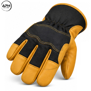 Gants de travail en cuir personnalisés OEM ODM avec renfort pour le pouce et la paume, large manchette, marque privée, fournisseur d'usine, gants canadiens - Product Image 4