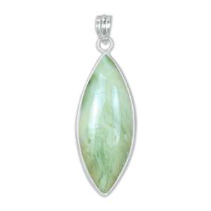 Collier pendentif en laiton plaqué or pour femme, avec breloques en pierre de séraphinite verte, motif numérique, style vintage, vente en gros - Product Image 3