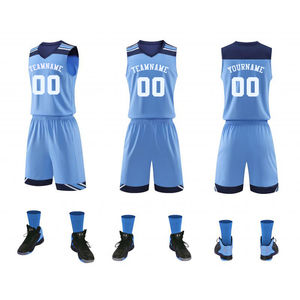 Maillots de basket-ball unisexes pour adultes personnalisables - 100% polyester, imprimés par transfert thermique, respirants, séchage rapide, anti-UV, anti-bactériens - Product Image 2