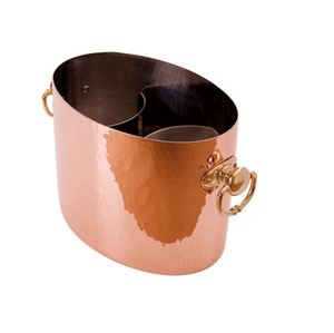 Cubo de hielo de cobre de lujo para champán, cerveza y vino tinto, con asa de latón de excelente calidad. - Product Image 4