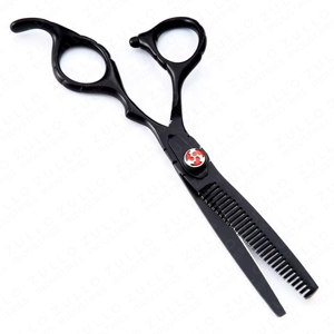 Premium Black Hairdressing Scissors <b>Set</b> 2 Pcs Stainless Steel <b>Barber</b> Shears with Adjustable Tension Screw - Product Image 3