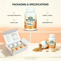 Capsules de collagène OEM pour éclaircir et blanchir la peau avec des ingrédients naturels pour adultes - Éliminateur de taches brunes