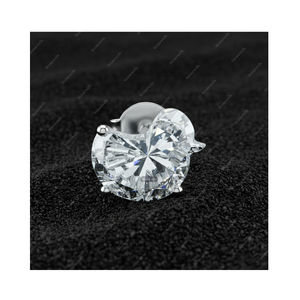 Regalos de Navidad, Pendientes de Diamante Cultivado en Laboratorio de 7 Quilates con Certificación GIA IGI, Oro Macizo de Alta Calidad, Plata de Ley 925 Chapada en Oro, para Él y para Ella - Product Image 1