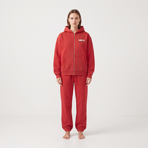 Ensemble de survêtement décontracté 2 pièces pour femme de haute qualité : sweat à capuche oversize zippé et pantalon de survêtement large - Product Image 5