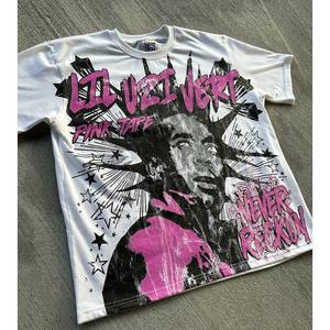 Camiseta Moderna Personalizada con Hombros Caídos, Oversize, de Manga Corta, Tejido Grueso, con Estampado Digital y Marca Personalizada, Fabricante - Product Image 4