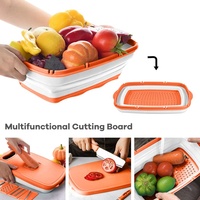 Planche à découper multifonctionnelle pliable 9-en-1, accessoires de cuisine, pour hacher les légumes et pommes de terre
