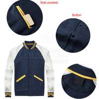 Veste universitaire pour homme de haute qualité à prix de gros, col montant, logo frontal, couleurs personnalisées, respirante, écologique, streetwear d'hiver