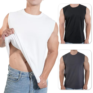 เสื้อกล้ามคอกลมแขนกุดสำหรับผู้ชายเสื้อระบายอากาศเป็นมิตรต่อสิ่งแวดล้อมออกแบบได้ตามที่ต้องการ - Product Image 2