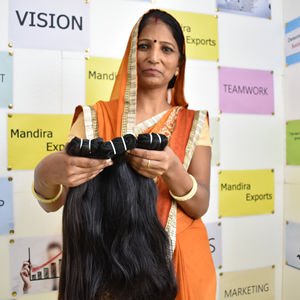 Extensiones de Cabello Humano Remy Indio 100% Virgen con Cutícula Alineada, Lisas y Sedosas, Doble Trama a Máquina, la Mejor Calidad al por Mayor - Product Image 4