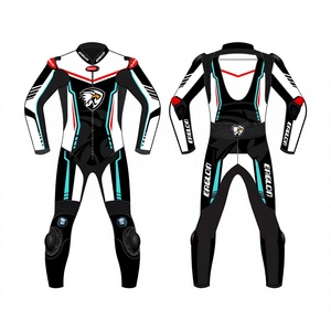 Traje de Motociclismo Personalizado para Hombre, de Cuero Vacuno/Canguro, Mono de Una Pieza, Impermeable, de Secado Rápido, OEM - Product Image 1