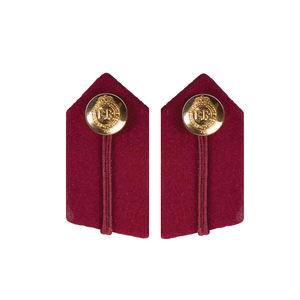 Parche de Cuello Gorgets en Color Rojo con Bordado Dorado para Accesorios de Uniforme - Product Image 6