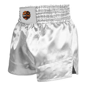 ออกแบบโลโก้ของคุณเอง กางเกงมวยไทยขายดีสำหรับผู้ชาย แห้งเร็ว ระบายอากาศได้ดี ทนทาน ผลิตจากโพลีเอสเตอร์ 100% - Product Image 2