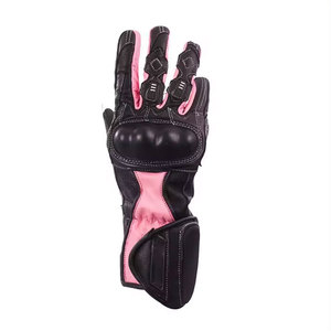Gants de moto pour homme en cuir véritable et microfibre, compatibles écran tactile, pour la conduite et le cyclisme - Product Image 5