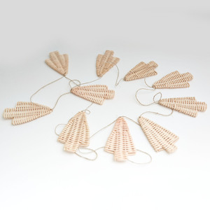 <b>Christmas</b> tree garlands natural rattan charm for wreath & garland wholesale handbraided ornament - Product Image 1