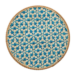 Best Selling Natural Rattan Charger Plates With Beads Customize Sizes Variety of Colors Handmade Rattan <b>Placemat</b> for Table Decor - Product Image 6