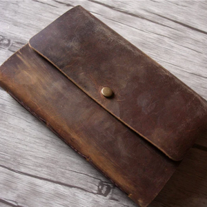 Journal personnalisé en cuir à trois volets, style professionnel, gaufré, format A5, ligné, couleurs personnalisées, Al-Amir, fait main, rechargeable, agenda de voyage - Product Image 4