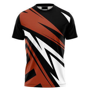 Camiseta Deportiva Sublimada de Manga Corta para Hombre con Patrón Geométrico Personalizado, Cuello Redondo y Secado Rápido - Product Image 2