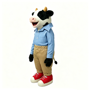 Juguete de simulación para niños, muñeco de peluche de vaca de granja, marioneta de mano interactiva, marioneta para contar historias a niños pequeños - Product Image 4