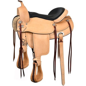 Silla de Montar Western de Cuero Genuino Premium, Silla de Montar para Caballo Estilo Vaquero Personalizada con Correas de Estribo, Equipo Ecuestre, Proveedor OEM - Product Image 2